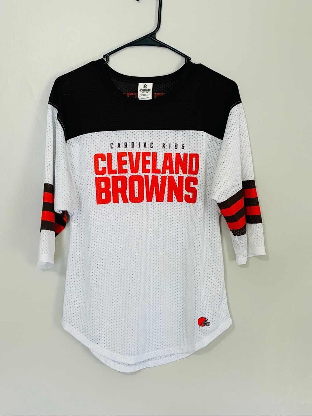 Victoria's Secret PINK White Brown & Orange Cleveland Browns Jersey women’s XS